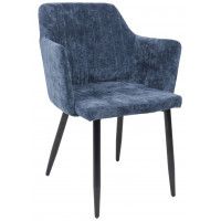 Стул AksHome BRIT (Брит) синий велюр TYN997-25/черный