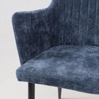 Стул AksHome BRIT (Брит) синий велюр TYN997-25/черный купить в Минске