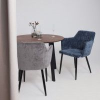 Стул AksHome BRIT (Брит) синий велюр TYN997-25/черный купить в Минске