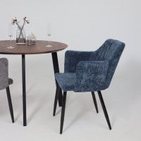 Стул AksHome BRIT (Брит) синий велюр TYN997-25/черный купить в Минске