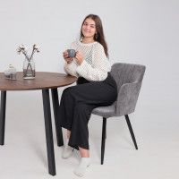 Стул AksHome BRIT (Брит) темно-серый велюр TYN997-26/черный купить в Минске