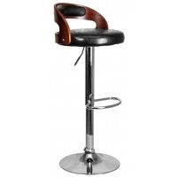 Стул барный AksHome BRUNO (Бруно) черный/хром