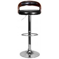 Стул барный AksHome BRUNO (Бруно) черный/хром купить в Минске