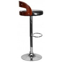 Стул барный AksHome BRUNO (Бруно) черный/хром купить в Минске