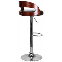 Стул барный AksHome BRUNO (Бруно) черный/хром купить в Минске