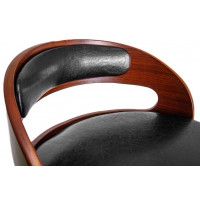 Стул барный AksHome BRUNO (Бруно) черный/хром купить в Минске