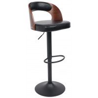 Стул барный AksHome BRUNO (Бруно) черный/черный