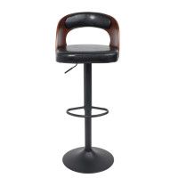 Стул барный AksHome BRUNO (Бруно) черный/черный купить в Минске