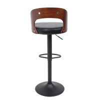 Стул барный AksHome BRUNO (Бруно) черный/черный купить в Минске