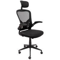 Кресло AksHome BRUNO ткань/сетка черный