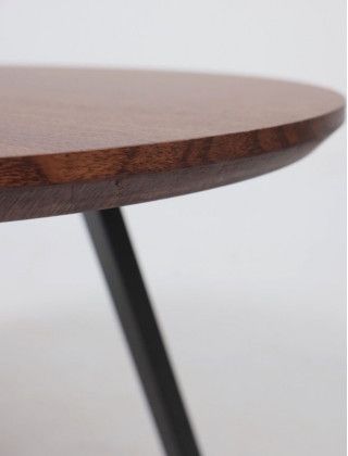 Стол журнальный BUFFY, темная вишня/черный, d600*450 купить в Минске