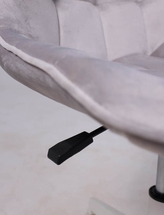 Кресло поворотное CAROLYN велюр серый