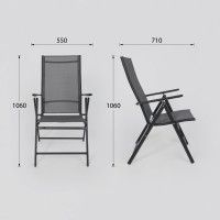 Кресло садовое CATANIA (Катания) серый/черный купить в Минске Кресло садовое CATANIA (Катания) серый/черный купить в Минске