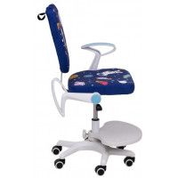 Кресло поворотное CATTY, WHITE, ткань синий космос купить в Минске Кресло поворотное CATTY, WHITE, ткань синий космос купить в Минске