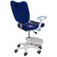 Кресло поворотное CATTY, WHITE, ткань синий космос купить в Минске Кресло поворотное CATTY, WHITE, ткань синий космос купить в Минске