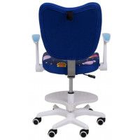 Кресло поворотное CATTY, WHITE, ткань синий космос купить в Минске Кресло поворотное CATTY, WHITE, ткань синий космос купить в Минске