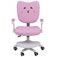 Кресло поворотное CATTY, WHITE, ткань котенок розовый купить в Минске Кресло поворотное CATTY, WHITE, ткань котенок розовый купить в Минске