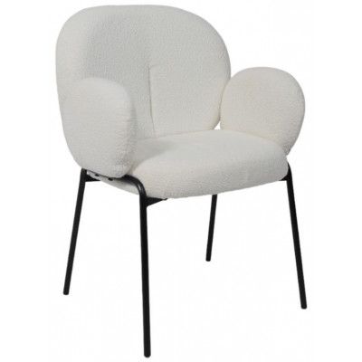 Стул AksHome CHARLEY (Чарли) кремовый букле QQS1/черный купить в Минске