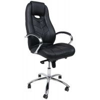 Кресло AksHome COBRA натуральная кожа черный