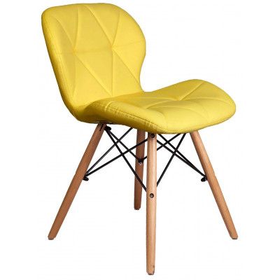 Кресло AksHome COLIN (Колин) желтый/дерево купить в Минске