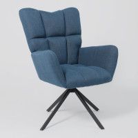 Кресло AksHome COLORADO NEW (Колорадо) темно-синий Chita/черный купить в Минске
