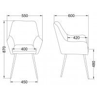 Стул Commander 2 светло-серый велюр Tiffany 16/черный купить в Минске Стул Commander 2 светло-серый велюр Tiffany 16/черный купить в Минске