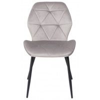 Стул AksHome CONGO (Конго) светло-серый велюр G062-37/черный купить в Минске