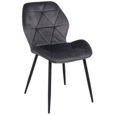 Стул AksHome CONGO (Конго) темно-серый велюр G062-40/черный купить в Минске