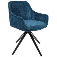 Стул AksHome CONNOR (Коннор) синий велюр букле GY70-23/черный Стул AksHome CONNOR (Коннор) синий велюр букле GY70-23/черный