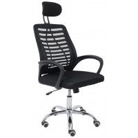 Кресло AksHome CONSUL NEW ткань/сетка черный (с подголовником) купить в Минске Кресло AksHome CONSUL NEW ткань/сетка черный (с подголовником) купить в Минске