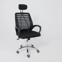 Кресло AksHome CONSUL NEW ткань/сетка черный (с подголовником) купить в Минске Кресло AksHome CONSUL NEW ткань/сетка черный (с подголовником) купить в Минске