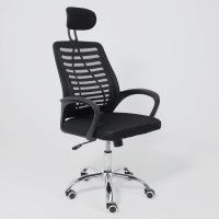 Кресло AksHome CONSUL NEW ткань/сетка черный (с подголовником) купить в Минске Кресло AksHome CONSUL NEW ткань/сетка черный (с подголовником) купить в Минске