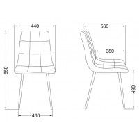 Стул AksHome Dallas (Даллас) розовый велюр 91/черный купить в Минске