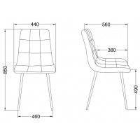 Стул AksHome Dallas (Даллас) зеленый велюр 78/черный купить в Минске
