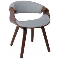 Стул AksHome DANDEE ткань светло-серый XC188-3/орех