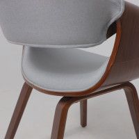 Стул AksHome DANDEE ткань светло-серый XC188-3/орех купить в Минске