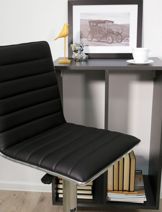 Стул барный AksHome DARSY (Дарси) экокожа черный/хром купить в Минске