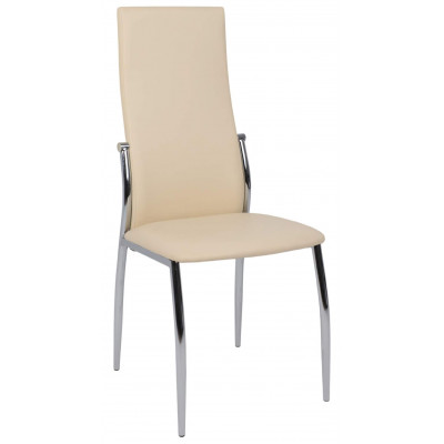 Стул AksHome DENVER (Денвер) экокожа бежевый TP12/хром купить в Минске