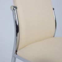 Стул AksHome DENVER (Денвер) экокожа бежевый TP12/хром купить в Минске Стул AksHome DENVER (Денвер) экокожа бежевый TP12/хром купить в Минске