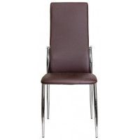 Стул AksHome DENVER (Денвер) коричневый PU 607 / хром купить в Минске