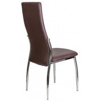 Стул AksHome DENVER (Денвер) коричневый PU 607 / хром купить в Минске