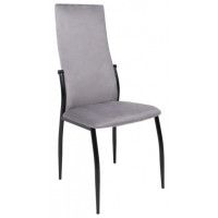 Стул AksHome DENVER (Денвер) светло-серый велюр / черный