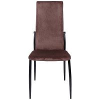 Стул AksHome DENVER (Денвер) коричневый велюр / черный купить в Минске