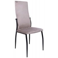 Стул AksHome DENVER (Денвер) темно-бежевый велюр / черный