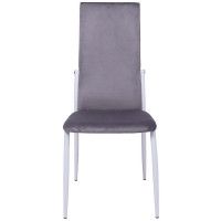 Стул AksHome DENVER (Денвер) светло-серый велюр / белый купить в Минске