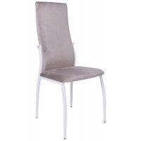 Стул AksHome DENVER (Денвер) темно-бежевый велюр / белый