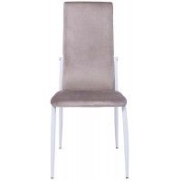 Стул AksHome DENVER (Денвер) темно-бежевый велюр / белый купить в Минске