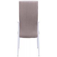 Стул AksHome DENVER (Денвер) темно-бежевый велюр / белый купить в Минске