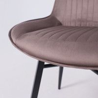 Стул AksHome Devis бежевый велюр Bluvel 38/черный купить в Минске