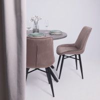 Стул AksHome Devis бежевый велюр Bluvel 38/черный купить в Минске